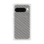 プレミアムスクエアケース with Pixelsnap［ Small Stripe - Gray × Black ］