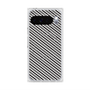 プレミアムスクエアケース with Pixelsnap［ Small Stripe - Gray × Black ］