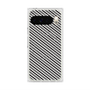 プレミアムスクエアケース with Pixelsnap［ Small Stripe - Gray × Black ］