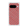 プレミアムスクエアケース with Pixelsnap［ Small Stripe - Red × Black ］