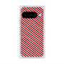 プレミアムスクエアケース with Pixelsnap［ Small Stripe - Red × Black ］