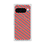 プレミアムスクエアケース with Pixelsnap［ Small Stripe - Red × Black ］