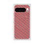 プレミアムスクエアケース with Pixelsnap［ Small Stripe - Red × Black ］