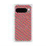 プレミアムスクエアケース with Pixelsnap［ Small Stripe - Red × Black ］
