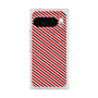 プレミアムスクエアケース with Pixelsnap［ Small Stripe - Red × Black ］