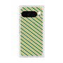 プレミアムスクエアケース with Pixelsnap［ Small Stripe - Green × Orange ］