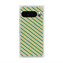 プレミアムスクエアケース with Pixelsnap［ Small Stripe - Green × Orange ］