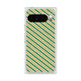 プレミアムスクエアケース with Pixelsnap［ Small Stripe - Green × Orange ］