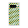 プレミアムスクエアケース with Pixelsnap［ Small Stripe - Green × Orange ］