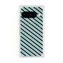 プレミアムスクエアケース with Pixelsnap［ Small Stripe - Navy × Green ］