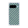 プレミアムスクエアケース with Pixelsnap［ Small Stripe - Navy × Green ］