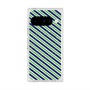 プレミアムスクエアケース with Pixelsnap［ Small Stripe - Navy × Green ］