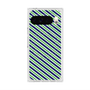 プレミアムスクエアケース with Pixelsnap［ Small Stripe - Navy × Green ］
