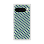 プレミアムスクエアケース with Pixelsnap［ Small Stripe - Navy × Green ］