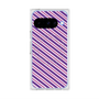 プレミアムスクエアケース with Pixelsnap［ Small Stripe - Purple × Pink ］