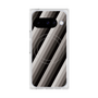 プレミアムスクエアケース with Pixelsnap［ Middle Stripe - Black ］