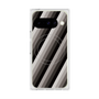プレミアムスクエアケース with Pixelsnap［ Middle Stripe - Black ］