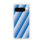 プレミアムスクエアケース with Pixelsnap［ Middle Stripe - Blue ］