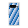 プレミアムスクエアケース with Pixelsnap［ Middle Stripe - Blue ］