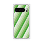 プレミアムスクエアケース with Pixelsnap［ Middle Stripe - Green ］
