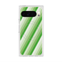 プレミアムスクエアケース with Pixelsnap［ Middle Stripe - Green ］