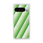 プレミアムスクエアケース with Pixelsnap［ Middle Stripe - Green ］