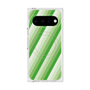 プレミアムスクエアケース with Pixelsnap［ Middle Stripe - Green ］