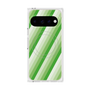 プレミアムスクエアケース with Pixelsnap［ Middle Stripe - Green ］
