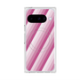 プレミアムスクエアケース with Pixelsnap［ Middle Stripe - Pink ］