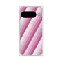 プレミアムスクエアケース with Pixelsnap［ Middle Stripe - Pink ］