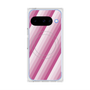 プレミアムスクエアケース with Pixelsnap［ Middle Stripe - Pink ］