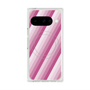 プレミアムスクエアケース with Pixelsnap［ Middle Stripe - Pink ］