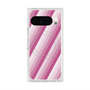プレミアムスクエアケース with Pixelsnap［ Middle Stripe - Pink ］