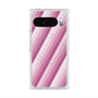 プレミアムスクエアケース with Pixelsnap［ Middle Stripe - Pink ］