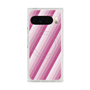 プレミアムスクエアケース with Pixelsnap［ Middle Stripe - Pink ］