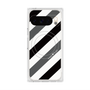 プレミアムスクエアケース with Pixelsnap［ Big Stripe - Black × Gray ］