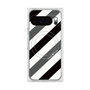 プレミアムスクエアケース with Pixelsnap［ Big Stripe - Black × Gray ］