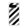 プレミアムスクエアケース with Pixelsnap［ Big Stripe - Black × Gray ］
