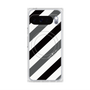 プレミアムスクエアケース with Pixelsnap［ Big Stripe - Black × Gray ］