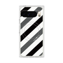 プレミアムスクエアケース with Pixelsnap［ Big Stripe - Black × Gray ］