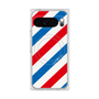 プレミアムスクエアケース with Pixelsnap［ Big Stripe - Red × Blue ］