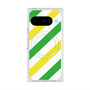 プレミアムスクエアケース with Pixelsnap［ Big Stripe - Green × Yellow ］