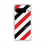プレミアムスクエアケース with Pixelsnap［ Big Stripe - Red × Black ］