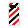 プレミアムスクエアケース with Pixelsnap［ Big Stripe - Red × Black ］