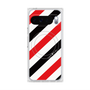 プレミアムスクエアケース with Pixelsnap［ Big Stripe - Red × Black ］