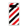 プレミアムスクエアケース with Pixelsnap［ Big Stripe - Red × Black ］