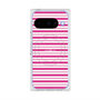 プレミアムスクエアケース with Pixelsnap［ Small Border - Pink ］