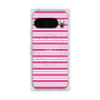 プレミアムスクエアケース with Pixelsnap［ Small Border - Pink ］