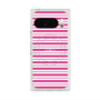 プレミアムスクエアケース with Pixelsnap［ Small Border - Pink ］