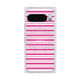プレミアムスクエアケース with Pixelsnap［ Small Border - Pink ］